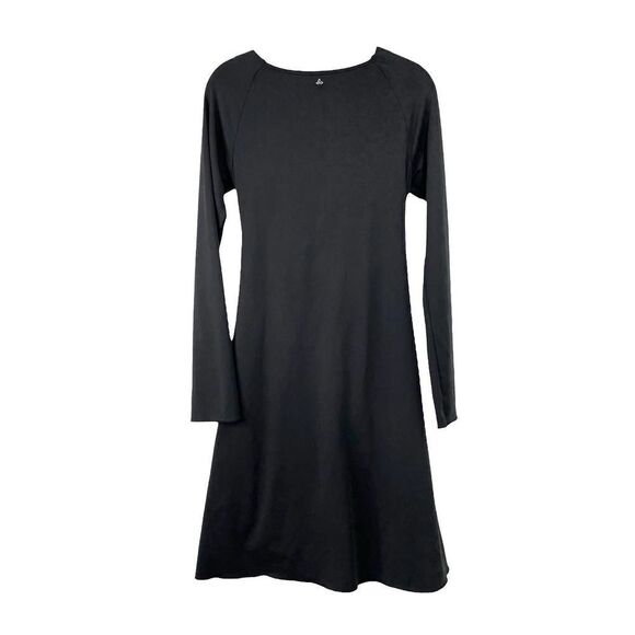 PrAna Black Cross Over Front Tally Dress Sz M  Long Sleeve - Picture 8 of 9